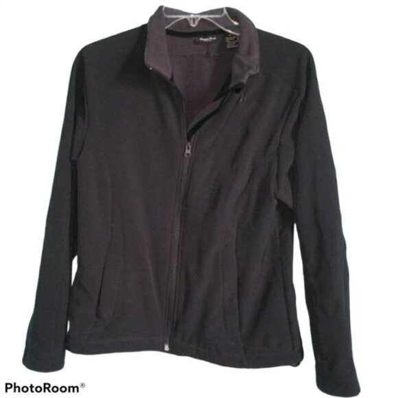 WOMAN'S Jacket Canyon Creek Black Fleece Lined Coat Zip Up Women's Size Medium - Picture 2 of 11